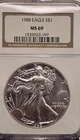 1988 $1 American Silver Eagle Dollar NGC MS69