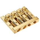 Bass Bridge Replacement 4 String 5 Hole Gold Plated Alloy with High Mass for FD