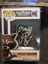 Funko Pop firmado por María Bakalova "Rockett Mapache" (Guardianes de la Galaxia) #48
