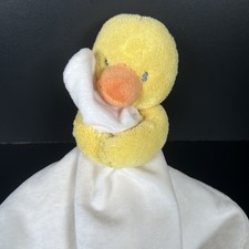 Carter  s Duck Chick Plush Lovey Ivory Security Blanket Yellow Hug Rattle 2013
