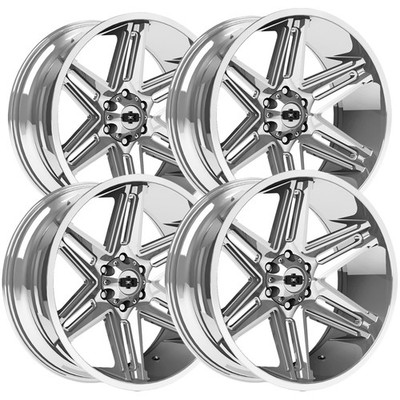 (Set of 4) Vision 363 Razor 20x12 6x135 -51mm Chrome Wheels Rims 20'' Inch
