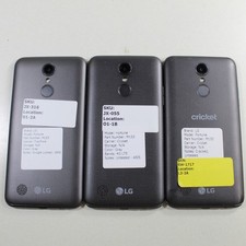 Gold Silver Scrap Recovery Lot of 3 LG Fortune M153 Cricket Smartphone Black