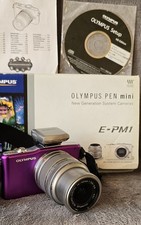 Olympus Pen Mini E-PM1 - 14-42mm F/3.5-5.6 II R Lens Purple Digital Camera 