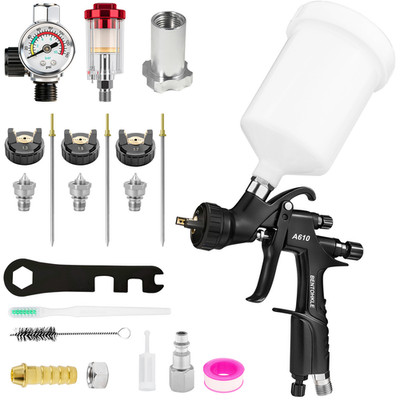 Premium A610 LVLP Air Spray Paint Guns 1.3/1.5/1.7mm Nozzle For Automotive Cars