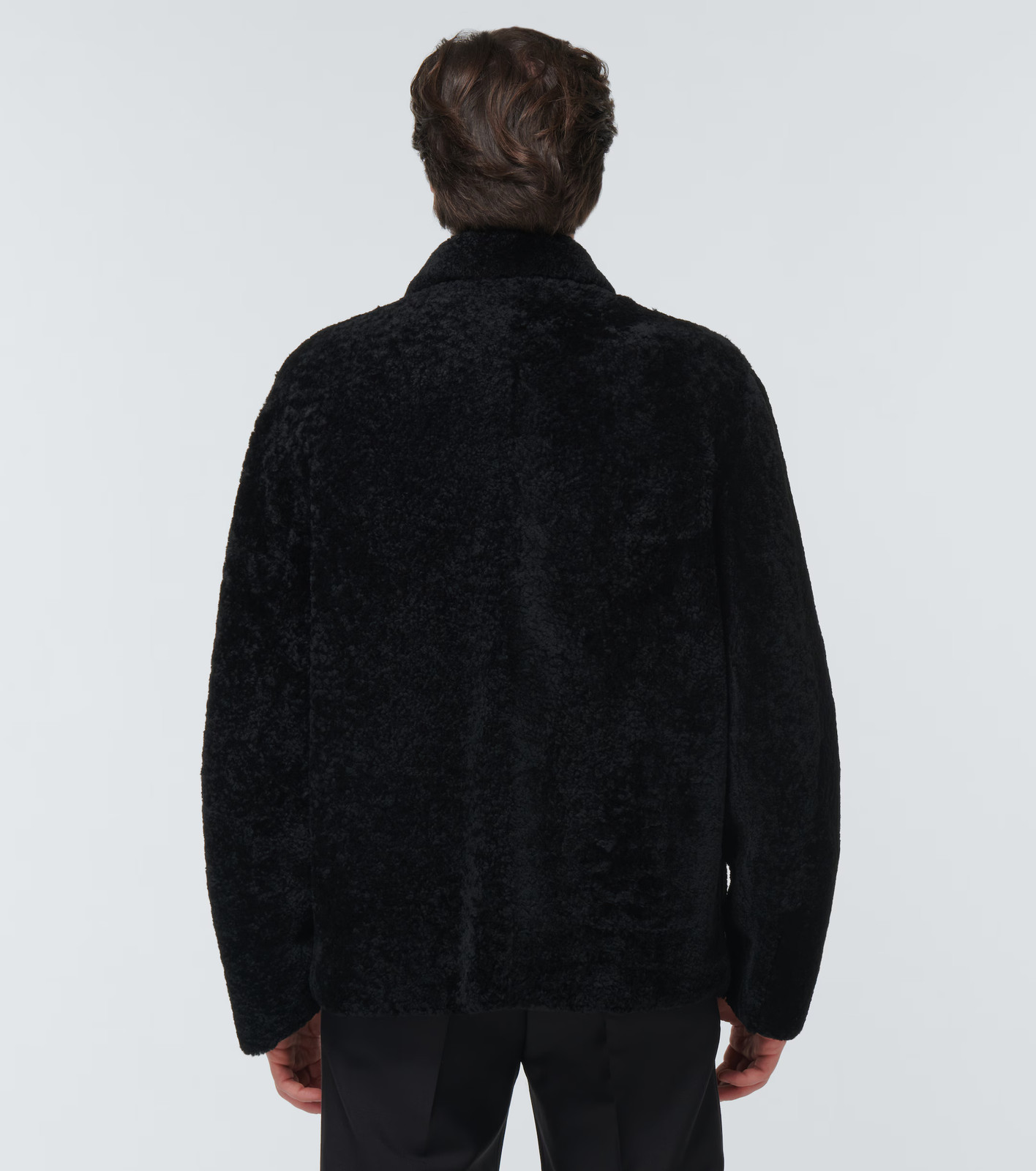 Authentic Prada Mens Brand Patch Shearling Jacket Black 42 UK 52 IT Large £5,800 image 3