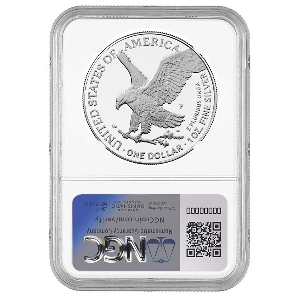 Preventa - Prueba 2025-P $1 American Silver Eagle Marine Corps Privy NGC PF70UC Foto 2 de 3