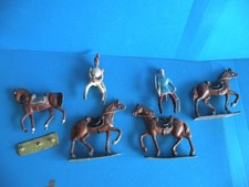 Heyde Mounted Toy Soldiers lot of 6 pieces mixed Soldier lead toy vintage A8