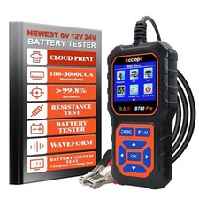 BT60 Pro Car Battery Tester with Cloud Printing 100-3000 CCA 6V 12V 24V AGM