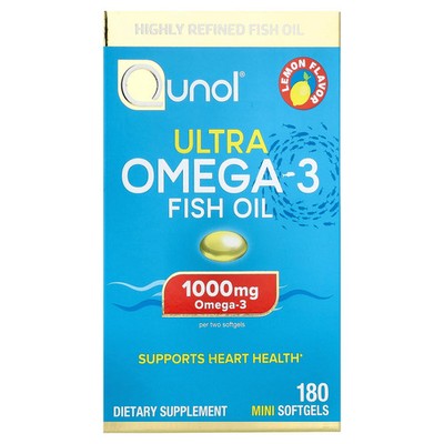 Ultra Omega-3 Fish Oil, Lemon, 180 Mini Softgels (500 mg per Softgel)