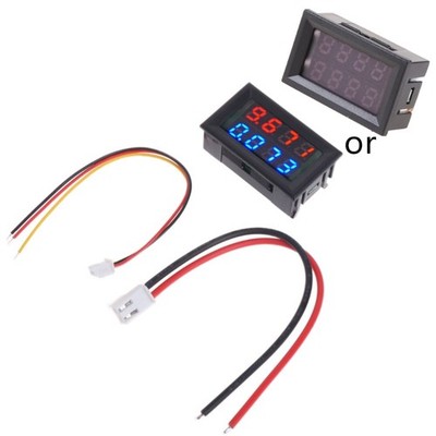 Practical Digital Voltmeter Ammeter Red Blue Multimeter Voltage Current Tester