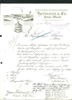 151268) Ill. Brief der Firma Heimann, Hern 1921 a.d. Bergwerksges.
