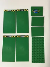 LEGO GREEN LOT 8 PCS 8X16 TILE PLATE 6X8 RAMP VARIETY BUILDING PIECES