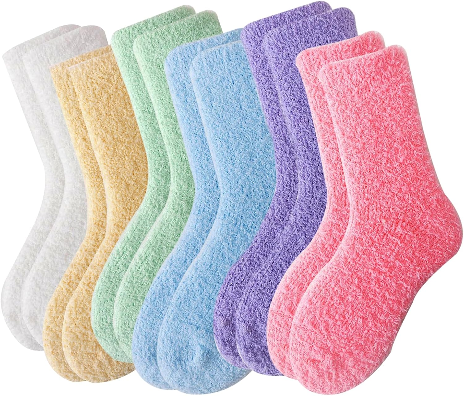 Women'S Padded Fuzzy Socks, Fleece Home Floor Socks, Comfortable Warm Puffy Sock