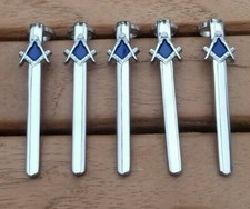 5 CHROMOWANYCH PŁYT MASOŃSKIE I NIEBIESKIE SLIMLINE DŁUGOPISY I KLIPSY ZESTAW PROJEKTOWY DO TOCZENIA DREWNA