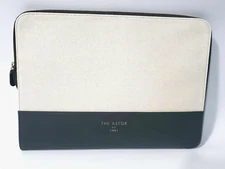 Leather Portfolio Document Holder Case Laptop Zipper Sleeve Pouch Bag