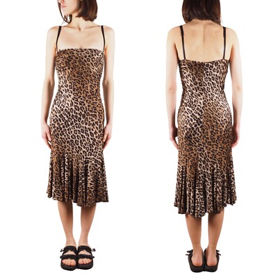 Dolce & Gabbana Vintage 1997 Women Stretch Bodycon Bra Leopard