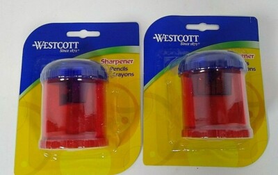 Lot of 2 Acme Westcott Pencil/Crayon Sharpener 12202