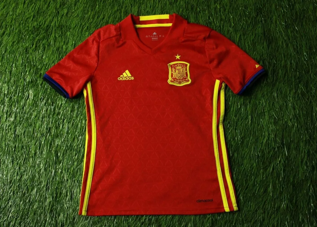 mi descuento Gran cantidad SPAIN NATIONAL TEAM 2016/2017 FOOTBALL SHIRT JERSEY HOME ADIDAS ORIGINAL  YOUNG S | eBay