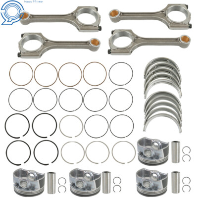 For Hyundai Kia 2.0L 14-18 Engine Piston Kit&Connecting Rod & Main Rod Bearings