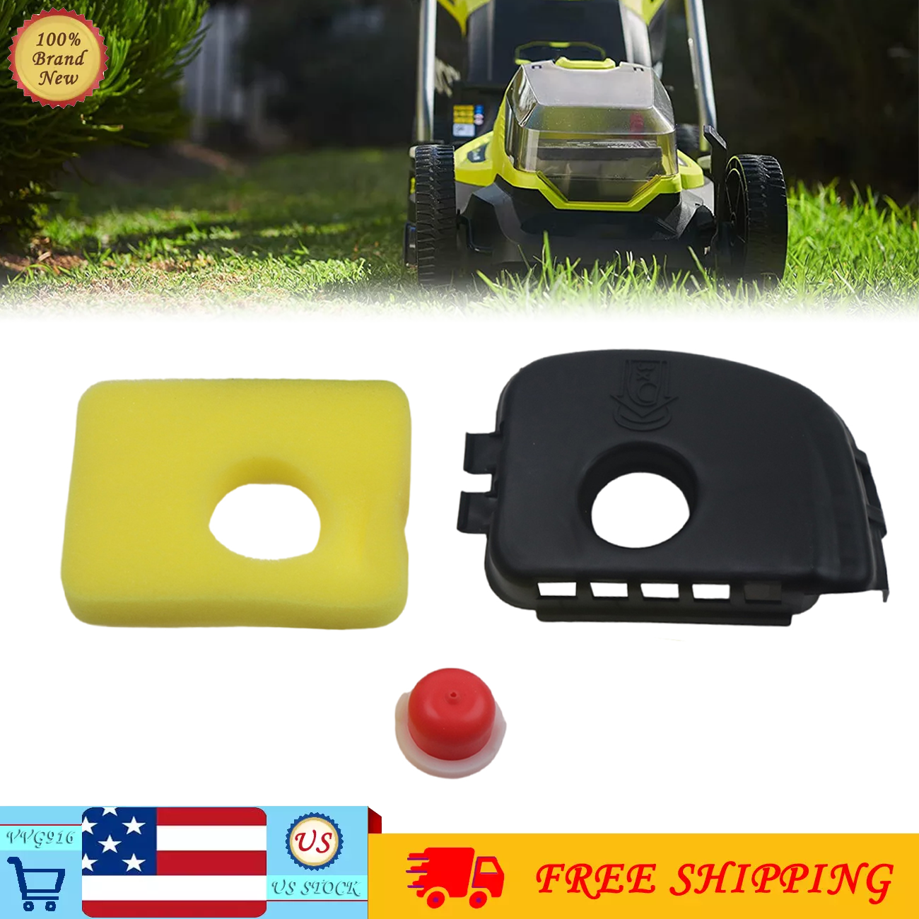 Lawnmower Air Filter For Briggs & Stratton Air Cleaner Cover 595660, 799579