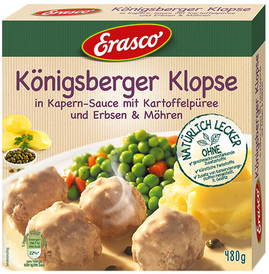 Erasco Königsberger Klopse mit Gemüse & Kartoffelpüree - 480 Gramm