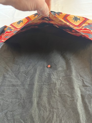 Vintage Roper 1/4 Button Pullover Aztec Black Long Sleeve Shirt Men's Lg USA - Picture 9 of 10
