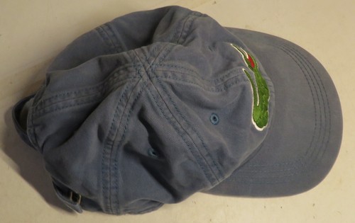 AUTHENTIC LACOSTE LARGE CROC LOGO ADJUSTABLE BASEBALL HAT CAP LIGHT BLUE GUC - Picture 11 of 21