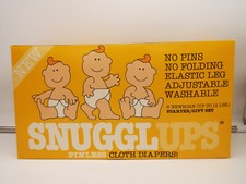 SnugglUps Pinless Cloth Diapers Vintage Baby Starter Gift Set Size Newborn
