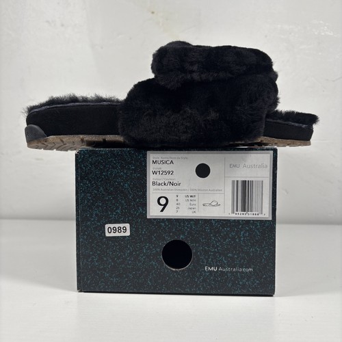 EMU AUSTRALIA Fluffy Slippers Women’s Sz 9 / Men’s Sz 8 Slip On Flip Flops NEW - Picture 7 of 7