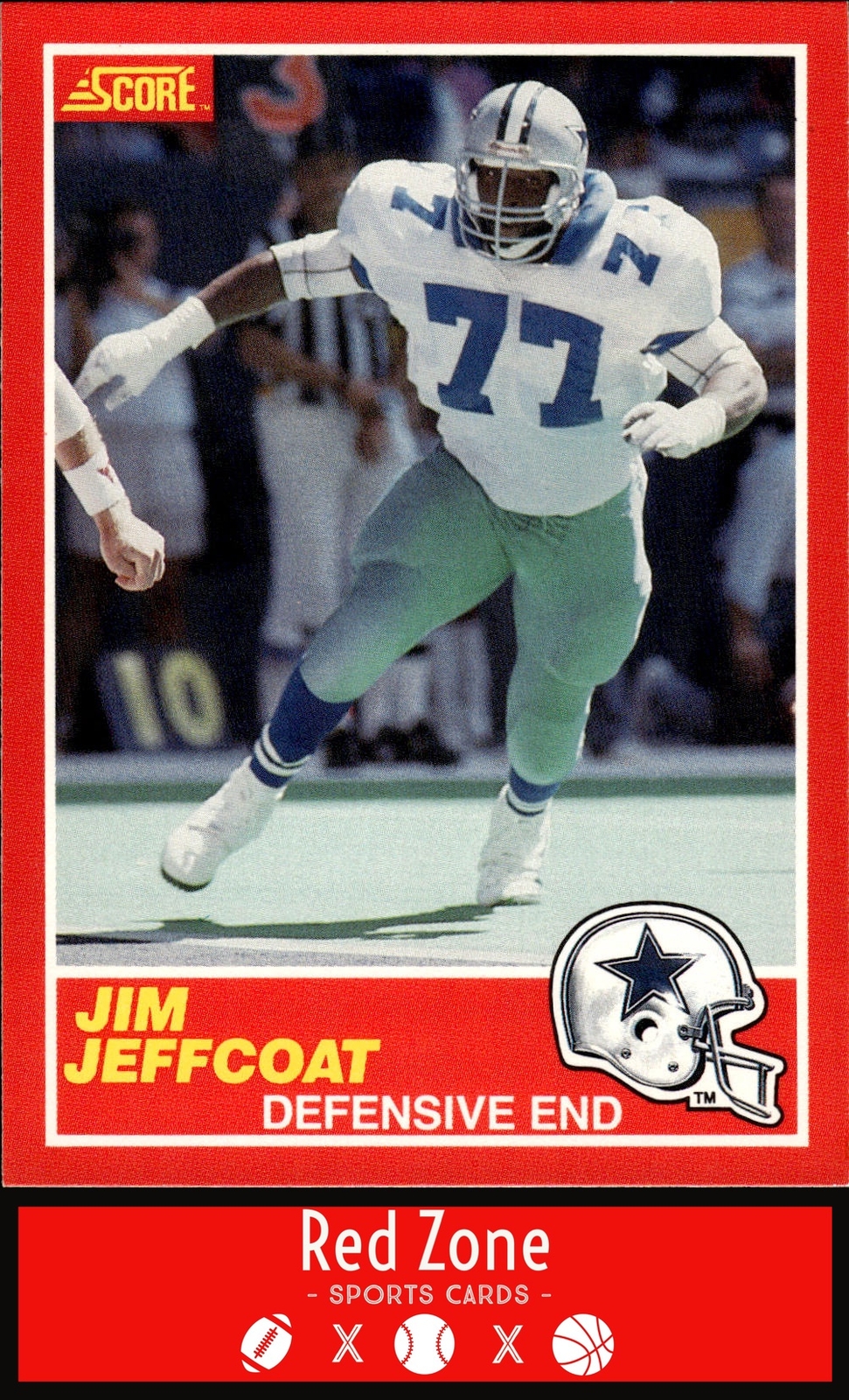 1989 Score - #143 Jim Jeffcoat NM Set Break.