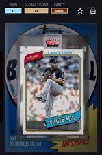 Topps Bunt Flagship 2022 S2 Encased Lance Lynn Iconic Digital