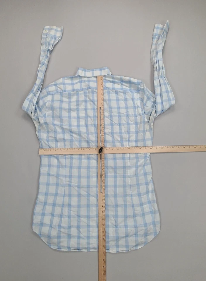 Bonobos Shirt Adult Large Blue White Button Up Slim Long Outdoors Casual Mens - Image 3 of 4