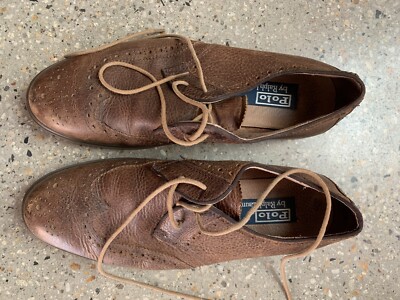Rare Vintage Polo Ralph Lauren Leather Orrick Wingtip Casual  display picture 3