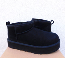 UGG SUEDE CLASSIC ULTRA MINI PLATFORM ANKLE BOOTS, YOUTH 6/ FITS WOMEN US 8 NIB