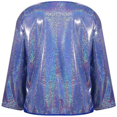 Kids Girls Shrug Long Sleeve Outerwear Sparkle Cardigan Glittery Costume Dance - Picture 24 of 91