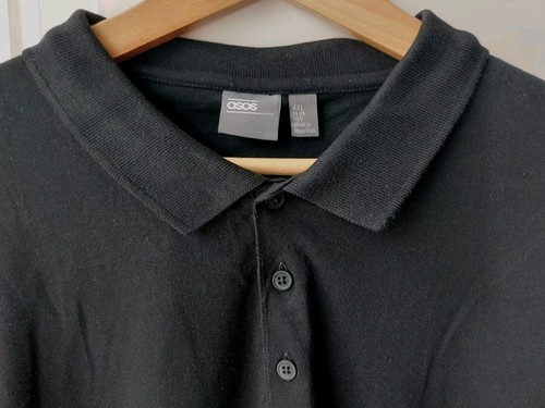 ASOS NEW POLO SHIRT - GENT'S BLACK UK SIZE 4XL BNWOT. - Picture 3 of 7