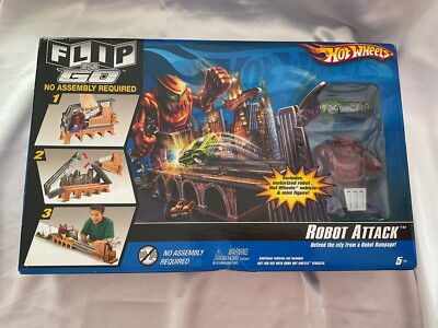 HOT WHEELS Flip-N-Go ROBOT ATTACK Playset #K4322 NEW | eBay