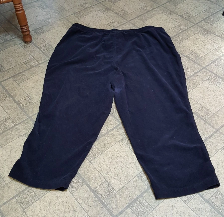 vintage womens plus size 30 Navy CST Sport corduroy drawstring pants - Image 2 of 4