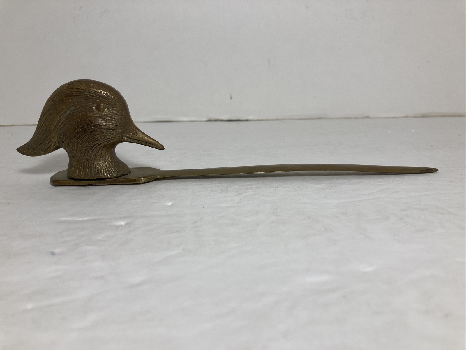 Brass Duck Letter Opener. Heavy. Solid Brass. Vintage. Excellent