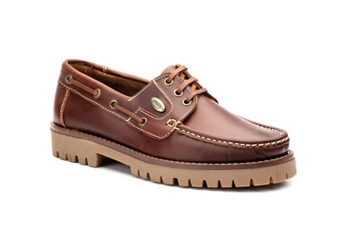 Nauticos de piel color marrón suela de caucho estria tallas del 39 al 45 Iberico