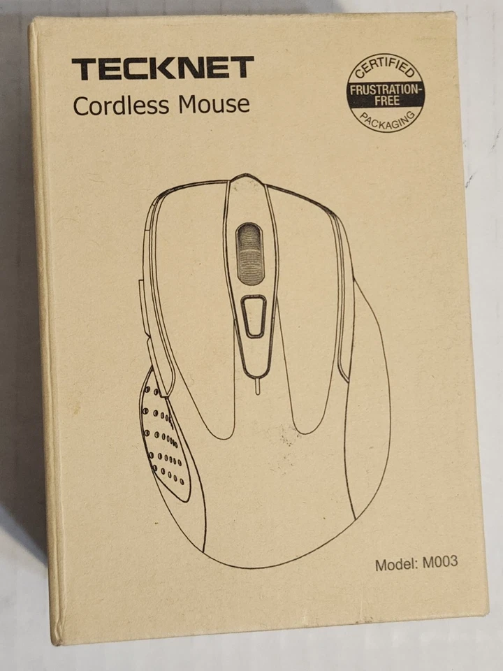 Tecknet Cordless Wireless Optical RED COLOR ComputerMouse Model:M003 BATTERY AAA - Image 3 of 4