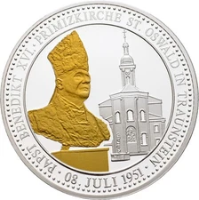 Medal Germany Pope Benedict XVI Traunstein 40mm/27.8g Genuine #FGX