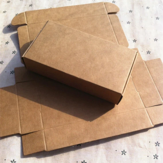 100 Kraft Boxes Product Packaging Boxes Wedding Party Favour Gift 13x6.8x1.8cm - image 2 of 2