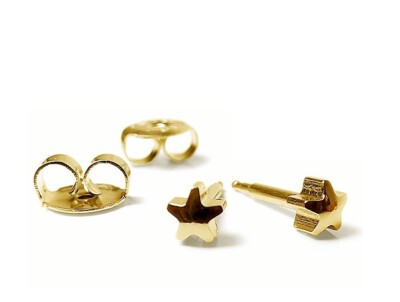 STUDEX Erstohrstecker Stern Goldfarben Ø 4mm Edelstahl 100% Steril 