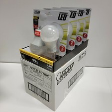 BOX  4 TWO PACKS Feit GU24 A19 2 PIN LED Dimmable 800 Lumens 10W/60W Equivalent