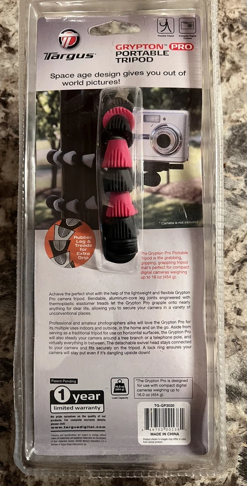 Camera TRIPOD-TARGUS GRYPTON PRO PORTABLE For Digital Cameras & Camcorders - Image 2 of 2