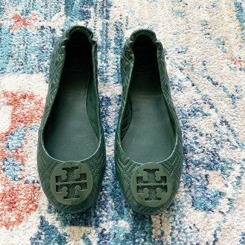 tory burch minnie flats green