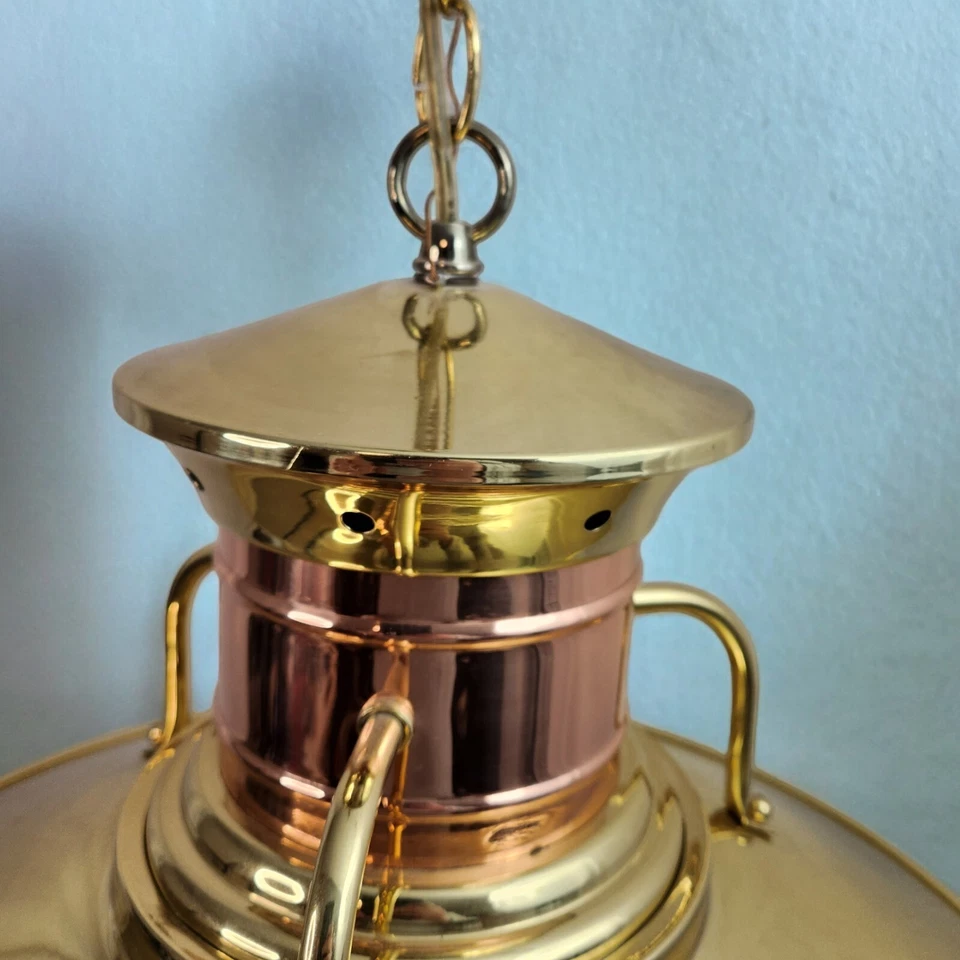 Hi-Lite Mfg. Co. H-4110-01 Colgante Latón Pulido Luz Colección Lechero Foto 2 de 4