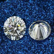 1 Ct Natural White Diamond Round Cut 5 mm 2 Pcs VVS1 D Grade Certified D69