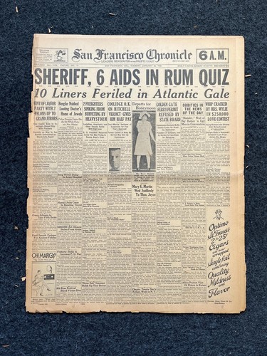 1926 Prohibition American History, Alcohol Gift Vintage Gangster Art, , San Fra